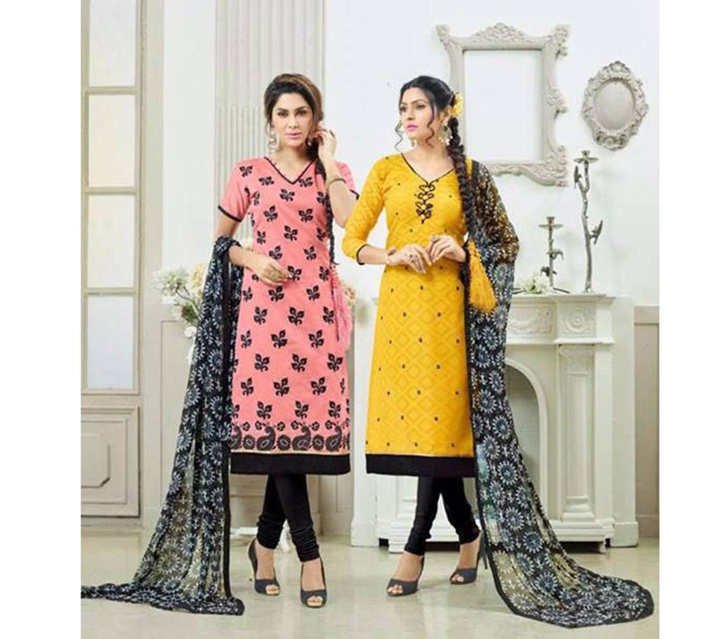 2 un stitched cotton salwar kameez- copy 
