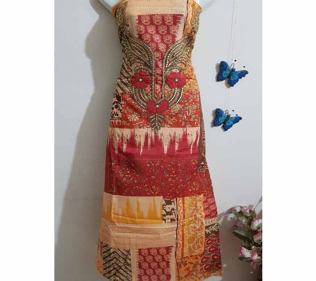 Indian unstitched cotton 1 piece