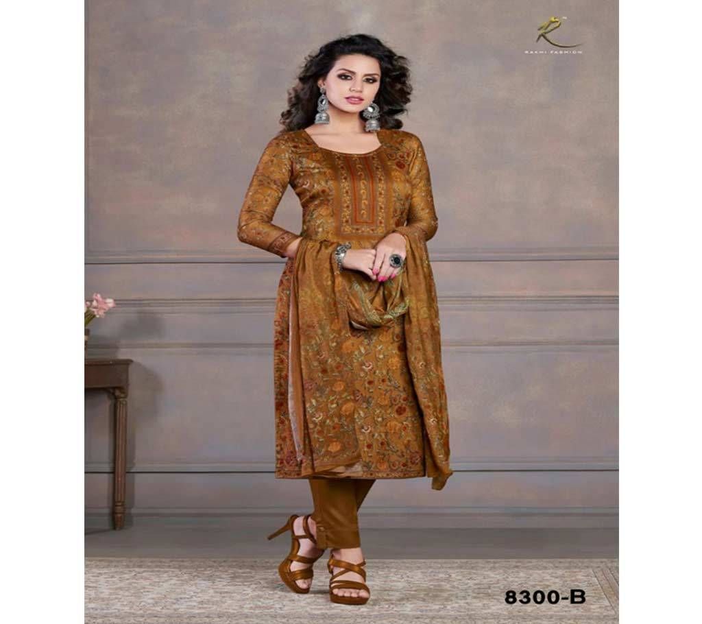 Rakhi Ethnic Aandaaz  8300-B Unstitched Silk Three-piece