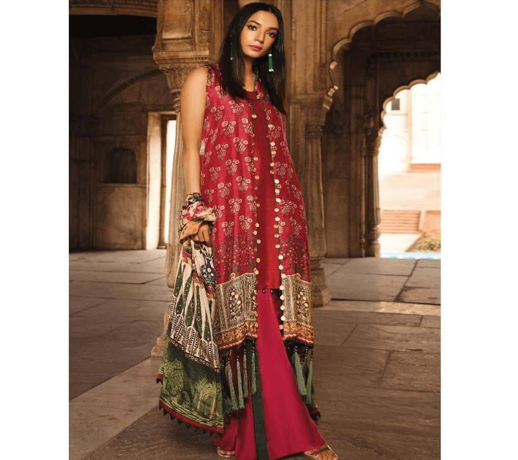 Elan (VOL-06)- 600-101 Semi Stitched Three Piece - Copy
