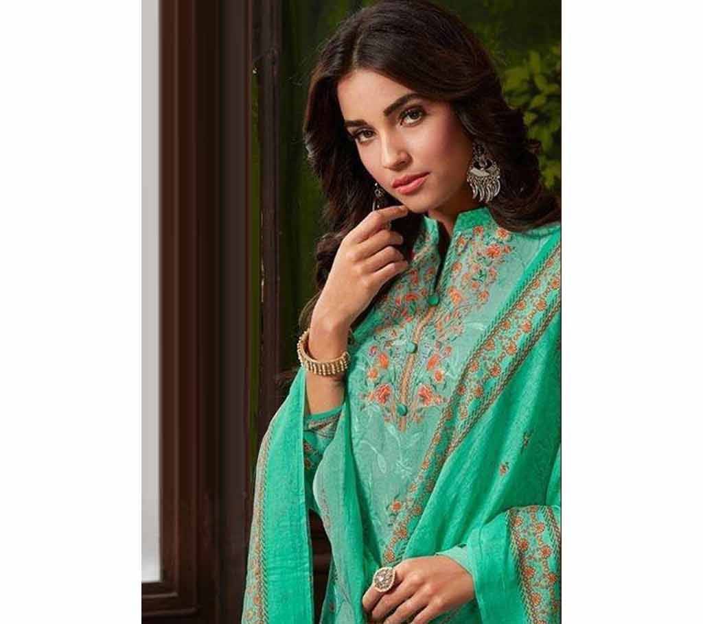 Gorgeous Embroidery Soft Cotton Unstitched Salwar Kamiz