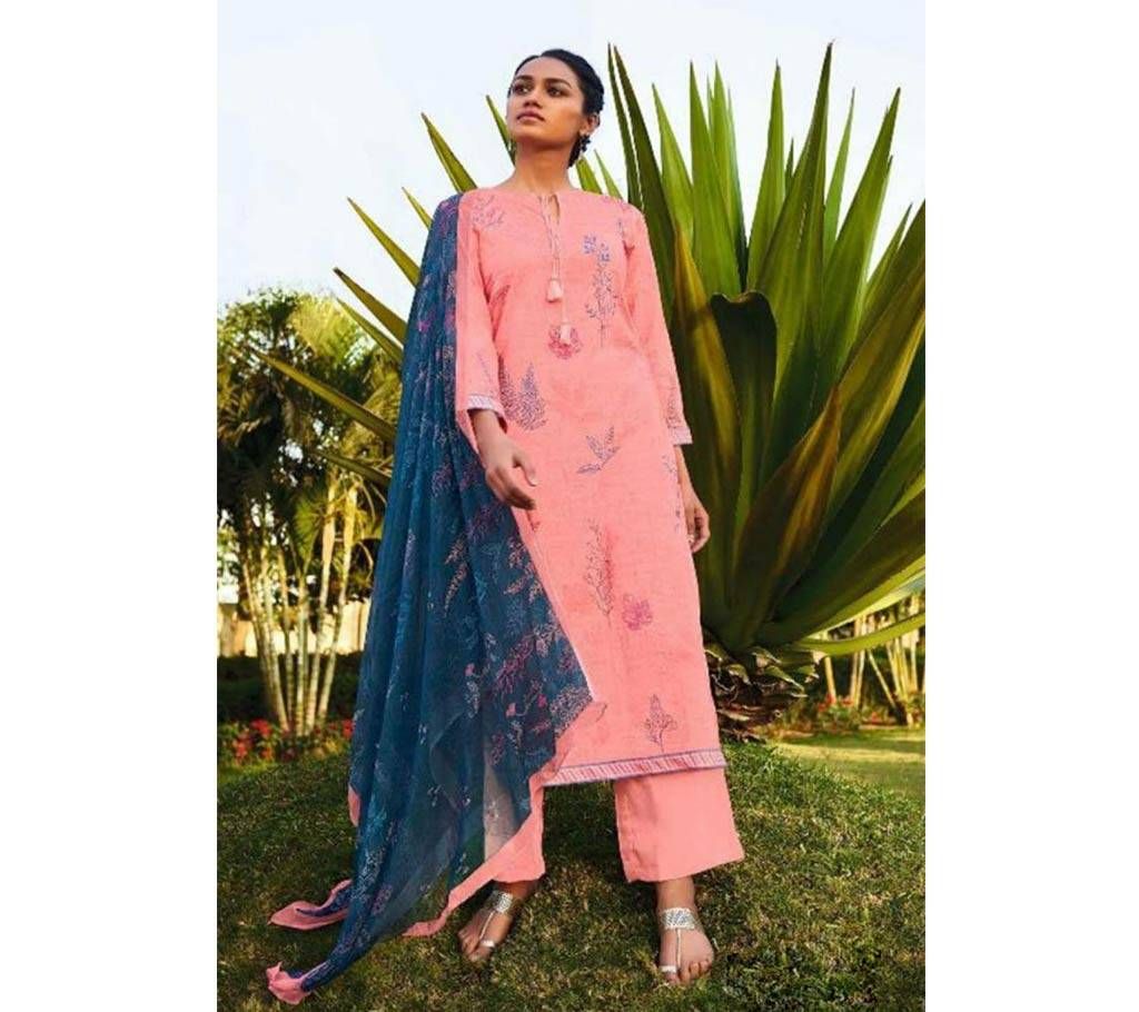 Sahiba Sarg Leaf Line Embroidery Three Piece - 720