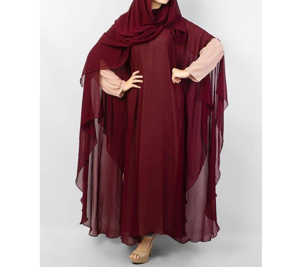 Maroon & Biskit Georgette Borka For Woman