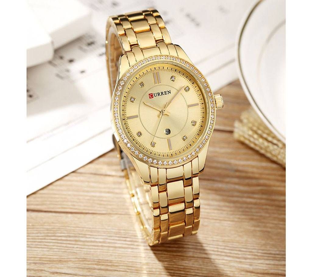 Curren 9010 watch women casual fashion quartz watches crystal gift design