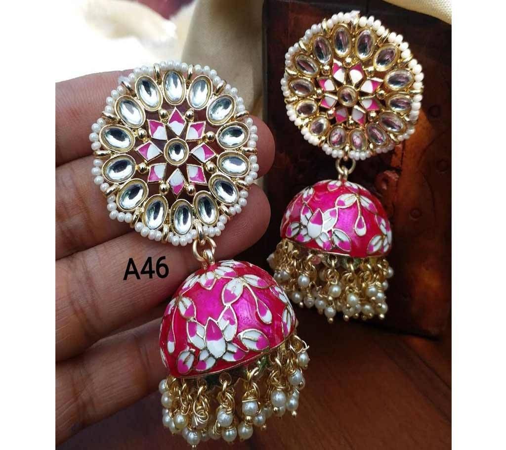 Ear Ring For Women-Hot Pink