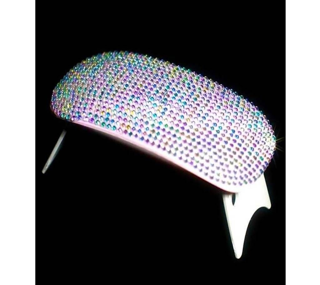 BORN PRETTY Rhinestone 6W Nail Dryer LED Lamp Mini Mouse Shape UV Lamp Pink