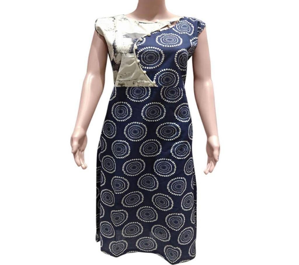 Blue Joypuri Cotton Kurti