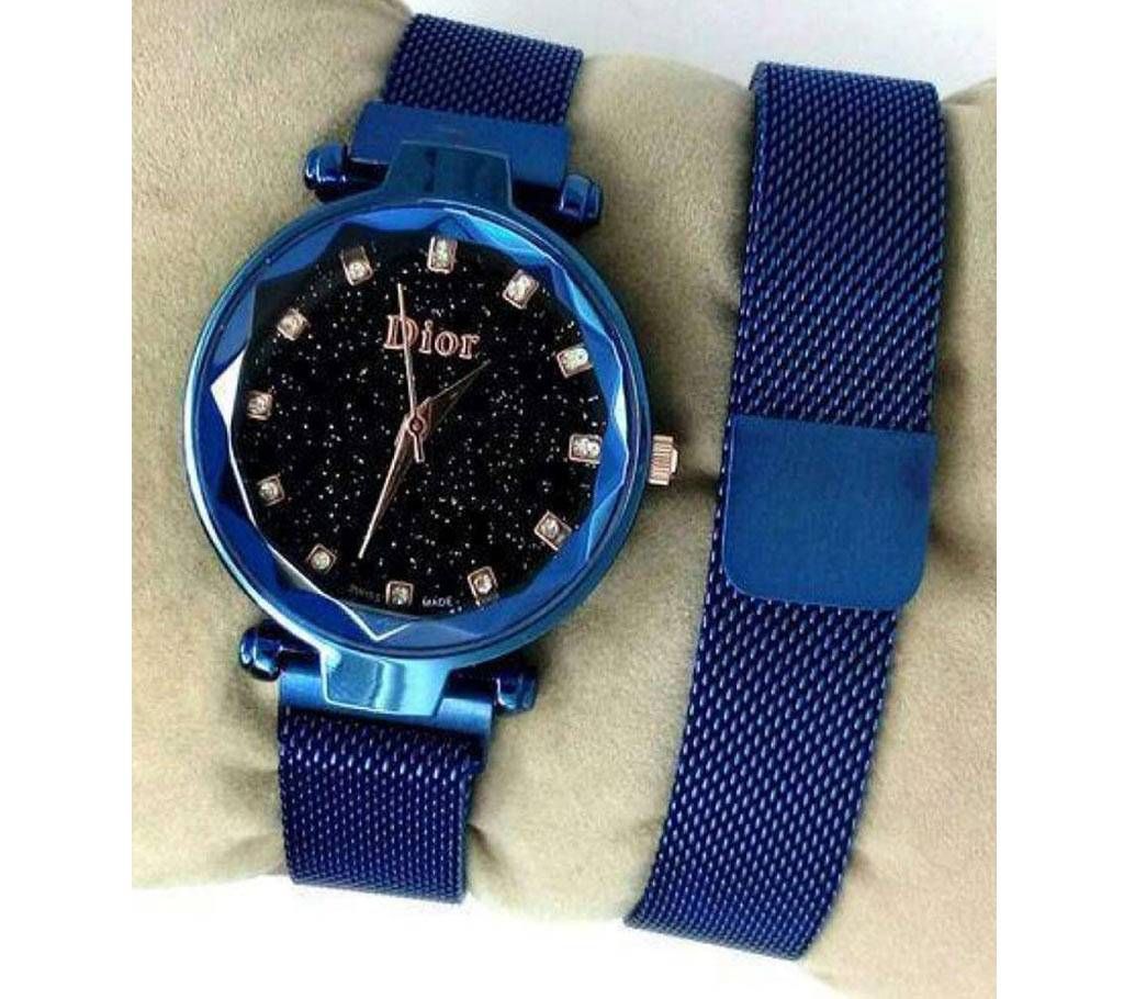 dior magnet ladies watch blue