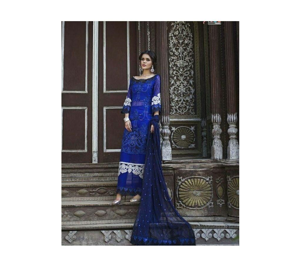 Eshree Fabs Zainab Chottani Vol 2  Georgette Navy Blue 3pc