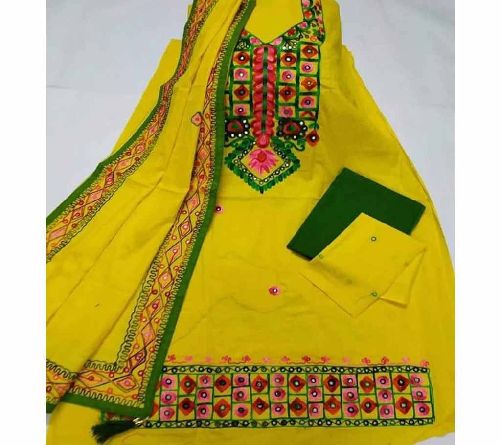 Unstitched Ary Hand work with Ambrodary Shalwar Kameez for Women-3