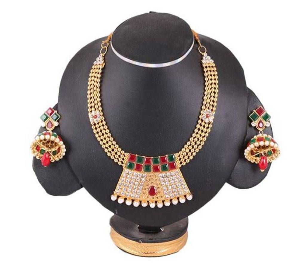 Golden Gold Plated Necklace Set