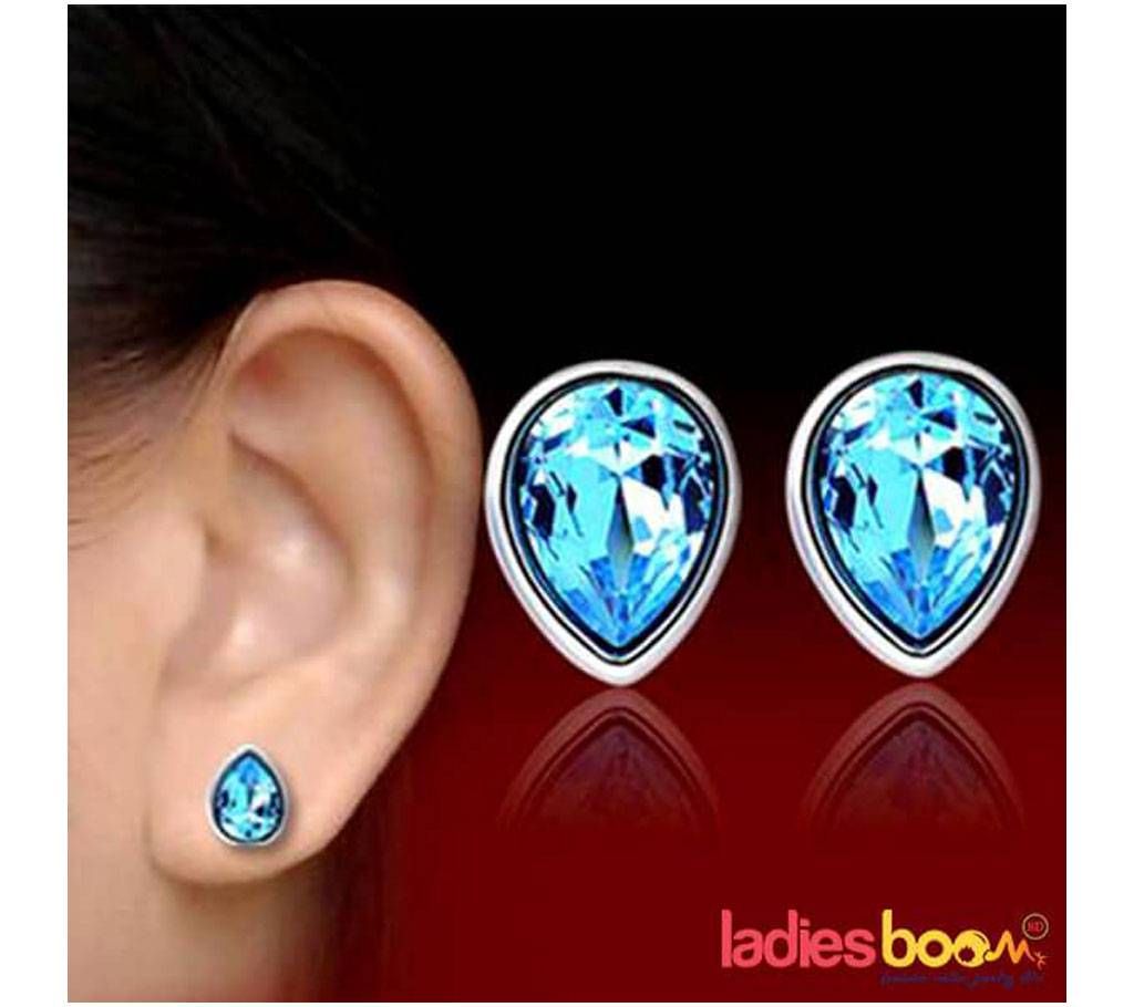 Angel Tear Crystal Stud Earrings