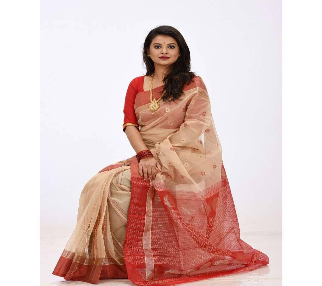 Haf Silk Saree with pendant 