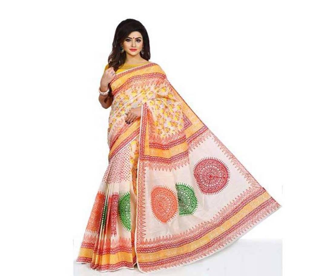 Pure Andy Silk Hand Block Sharee
