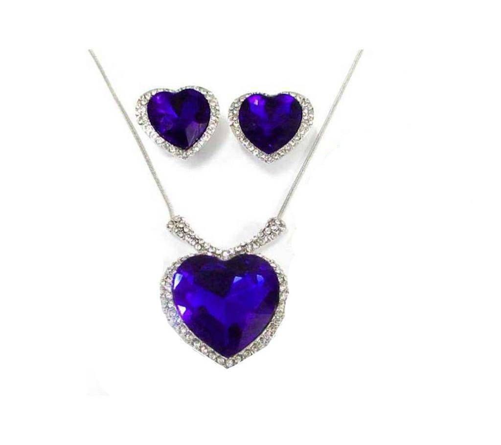 Titanic Heart Shaped Pendant & Ear Rings