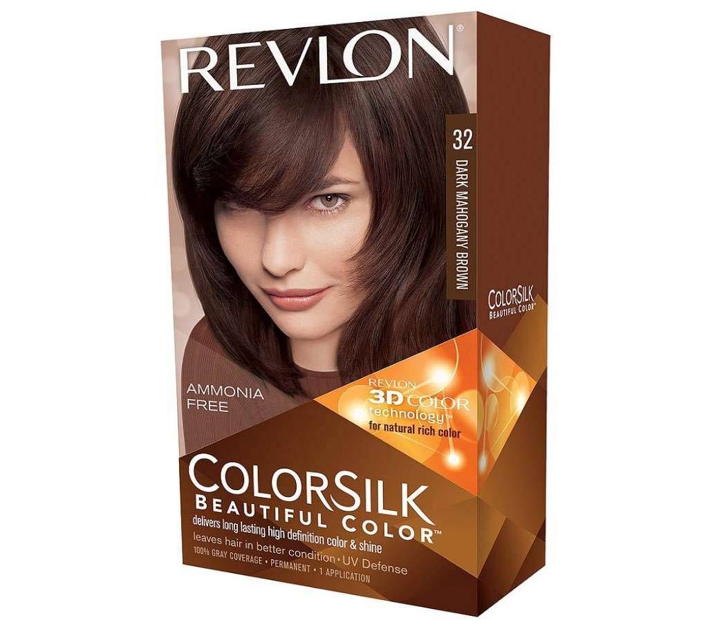 Revlon Colorsilk Beautiful hair color Dark Mahogany Brown USA 