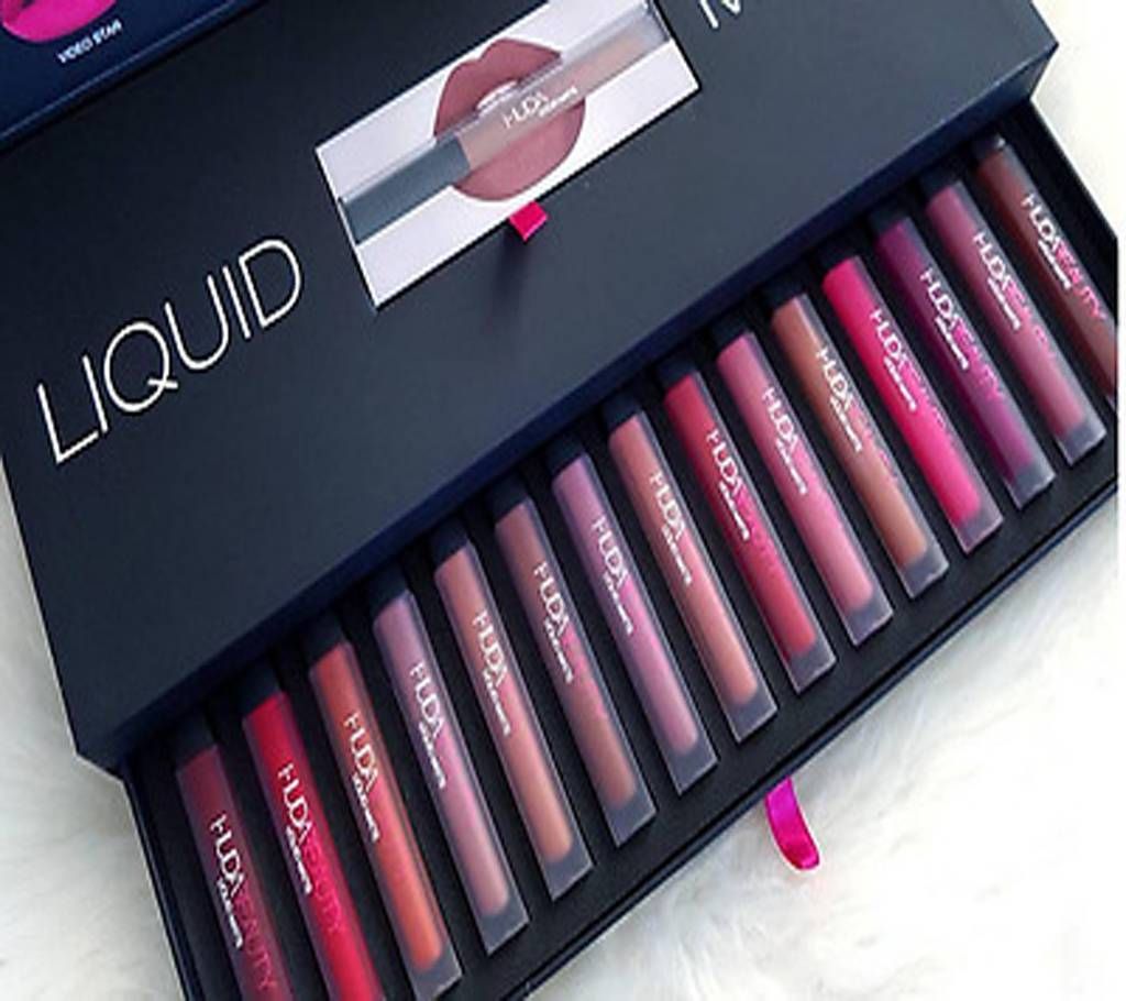 HUDA BEAUTY Matte Lipstick- 16 Piece (China)