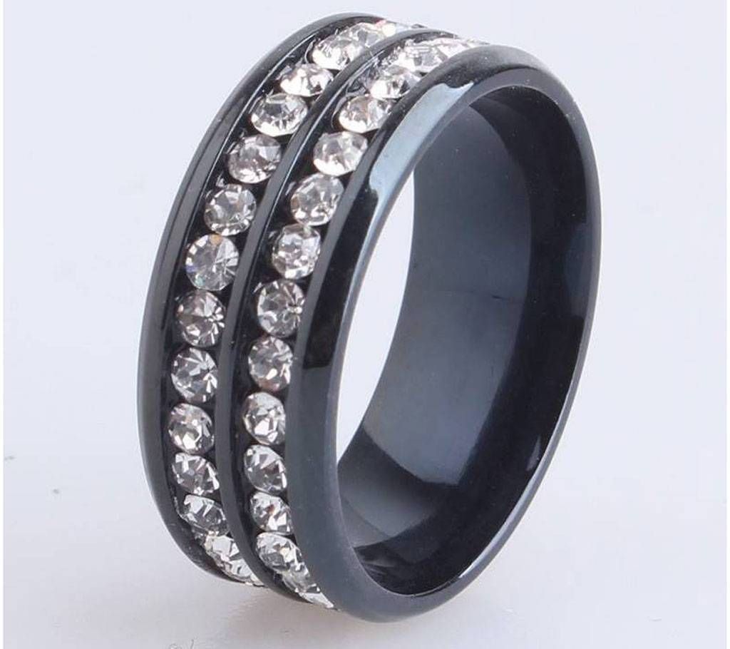 Black Plated Finger Ring for Women