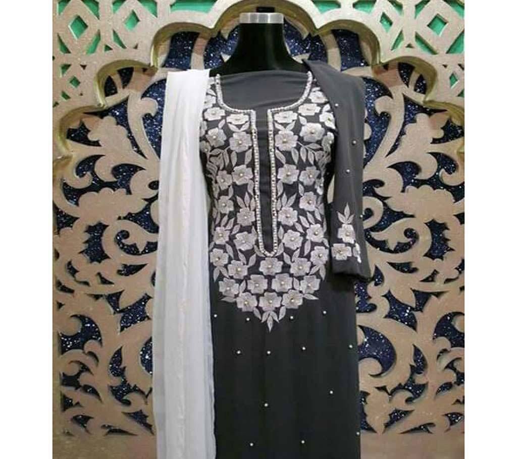 Unstitched Deshi Embroidery Three Piece - Original