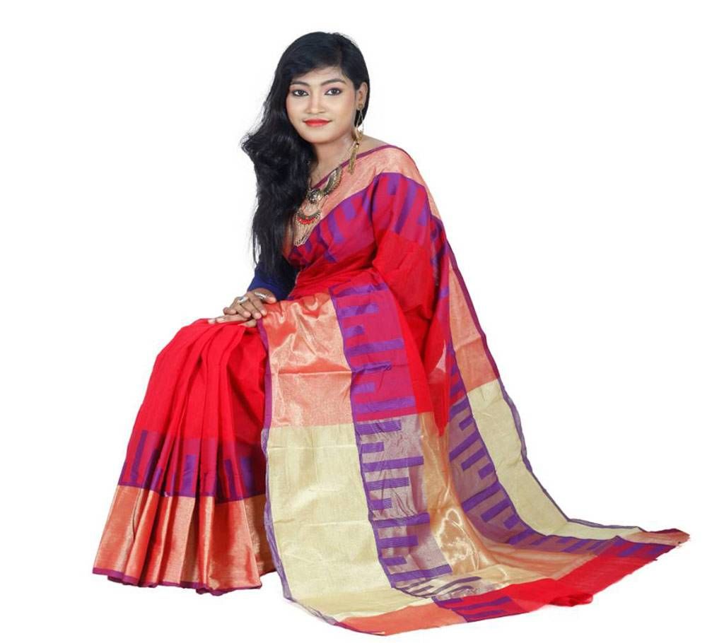 Tangail Cotton+(Silk)  Saree