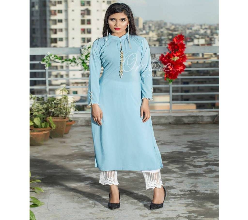 Stitched Silk Georgette Long Kurti 