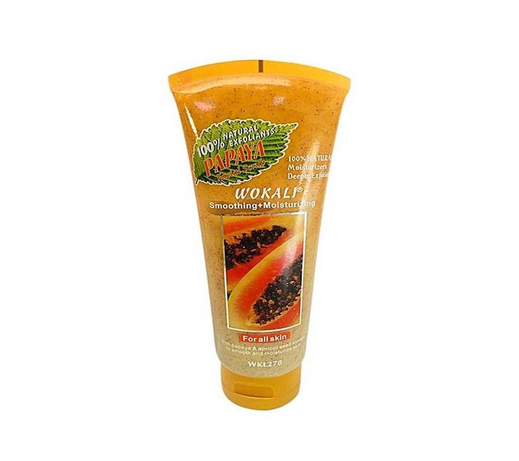 Wokali Smoothing with Moisturizing Natural Scrub With Papaya Extract - 120ml India