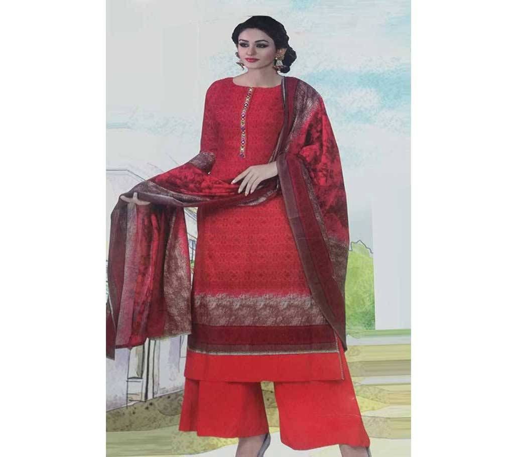 Unstitched Lilen Three Piece 