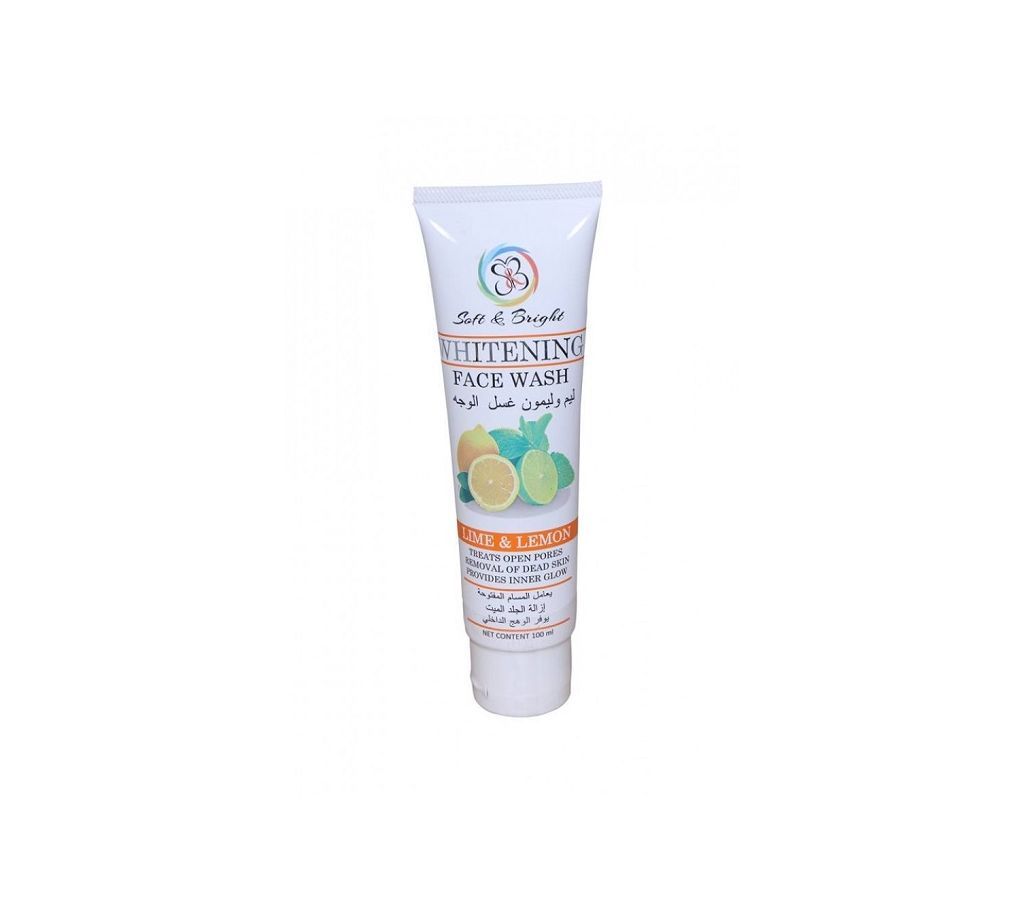 Soft & Bright whitening Face Wash With lime & lemon  120g (Thailand)