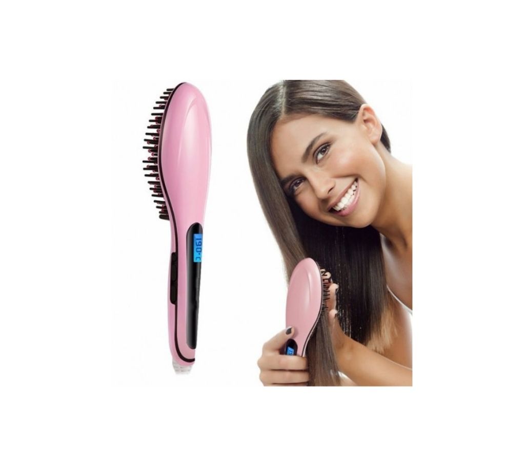 Hair straightner/hair brush - Pink