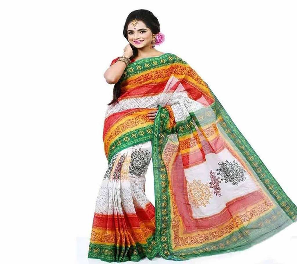 Boishakhi Pure Cotton With Hand Block Saree
