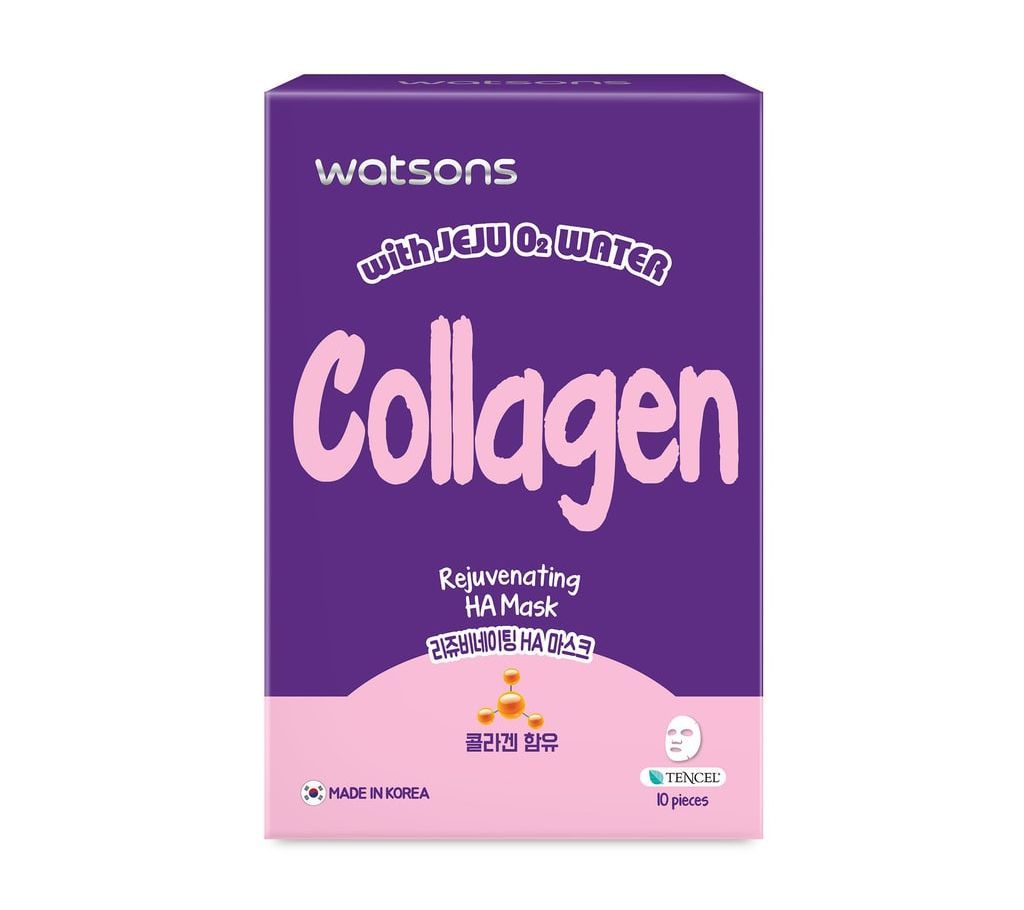 Watsons Rejuvenating HA Mask With Collagen-10Pcs-Korea