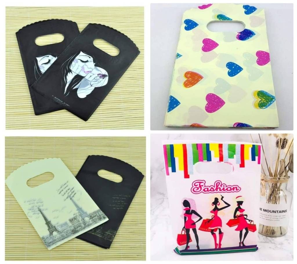 10pcs/lot Mini Cute plastic bag For jewelry gift packaging bag gift bags shopping bags with handle