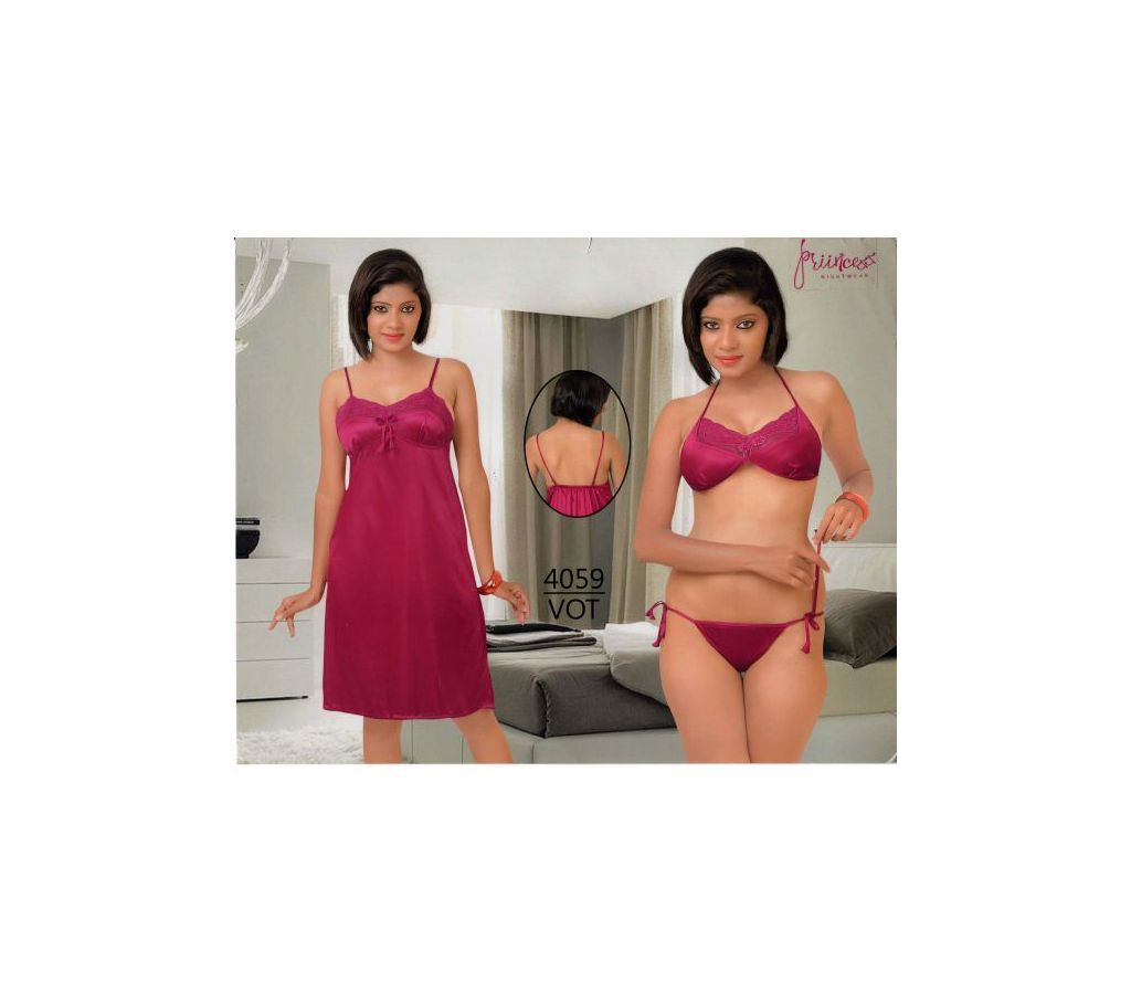 Fashionable Three Part Nighty-4059 VOT