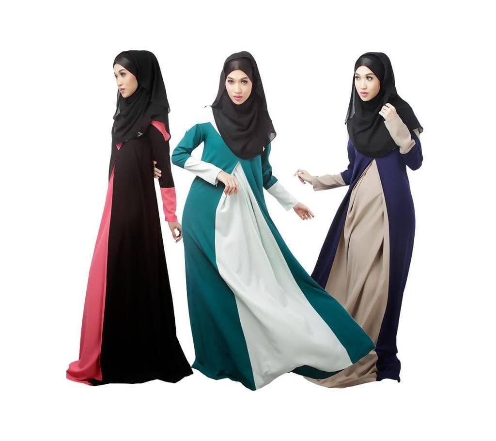 Teal, Black, Navy-Blue, Georgette Borka For Women