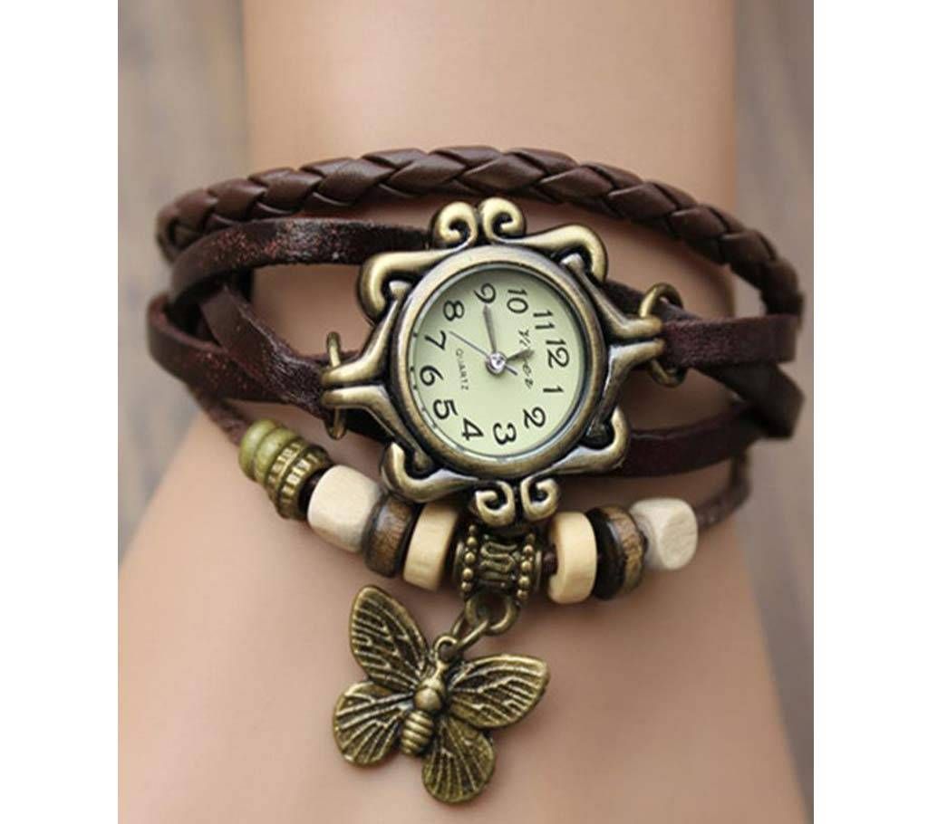 Bracelet type Wristwatch for women-CHOCOLATE