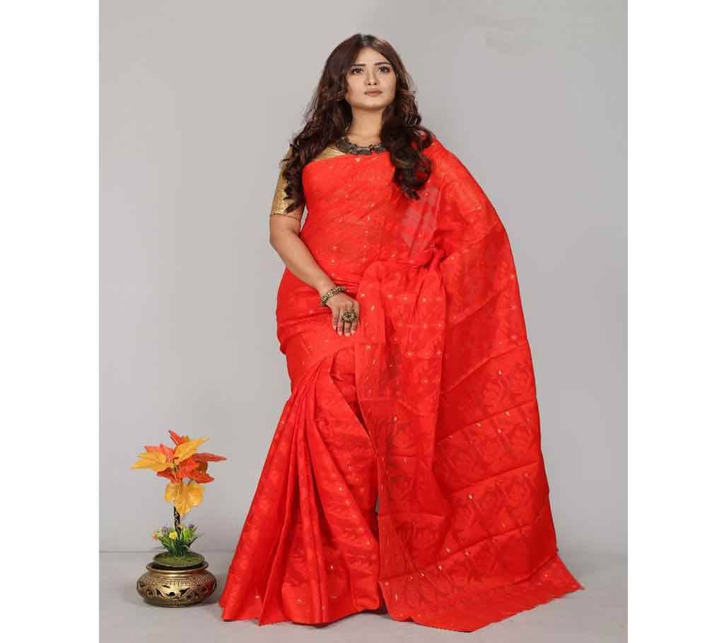 Jamdani Silk Saree for Woman With Blouse Piece