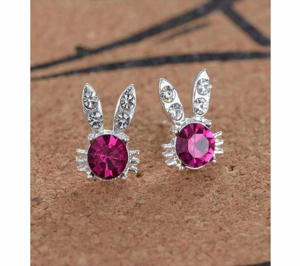 Crystal  Bowknot Stud Earrings For Women