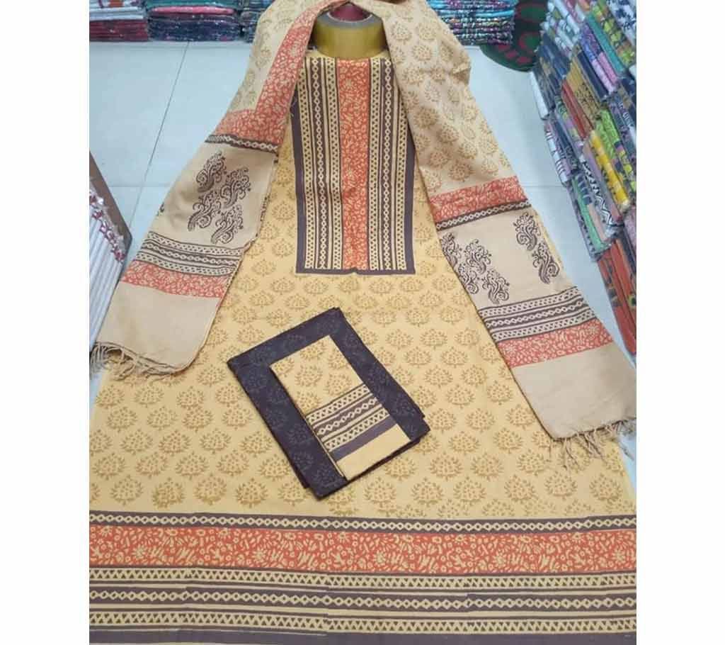 Rajdhani Voil Cotton Block Printed Shalwer Kameez for Women-3