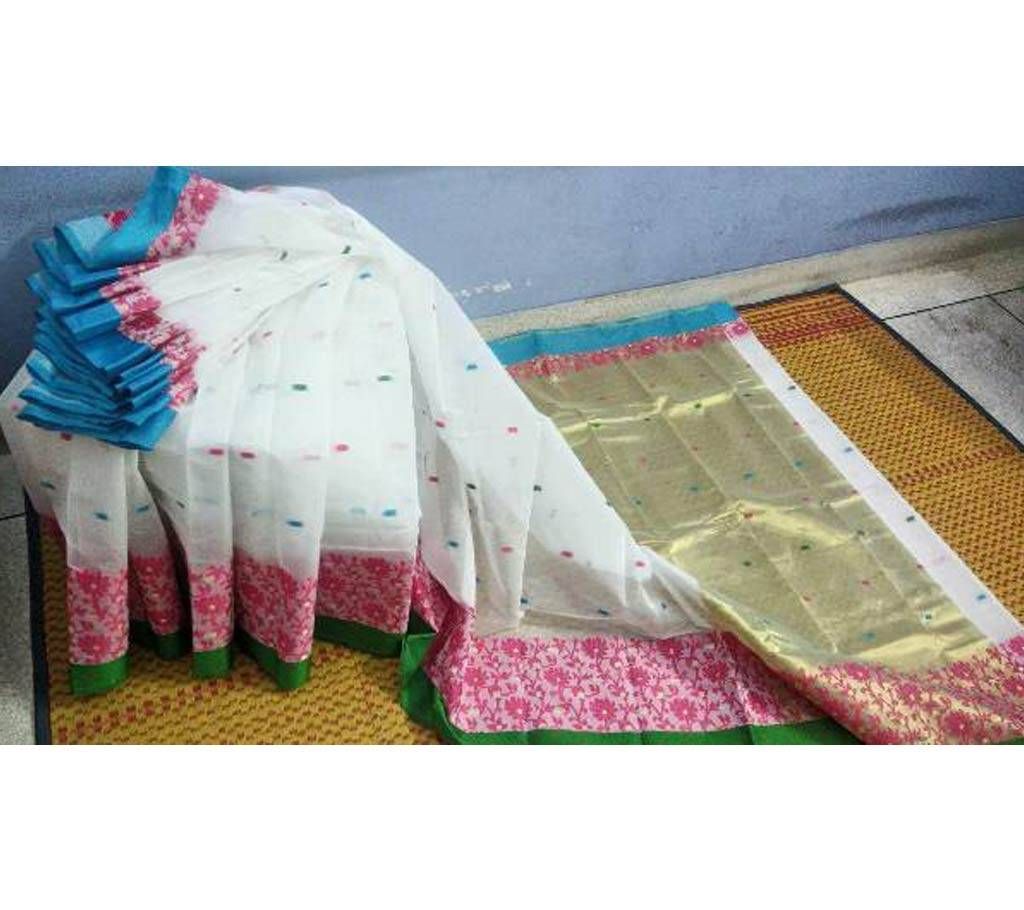 Half-Silk Jamdani Saree