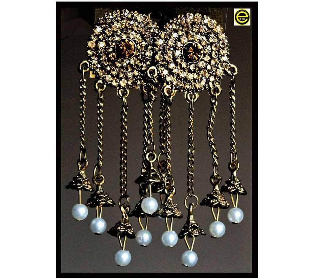 Bahubali Stone Crafted Earrings 