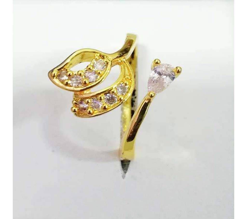 Leaf Stone Finger Ring
