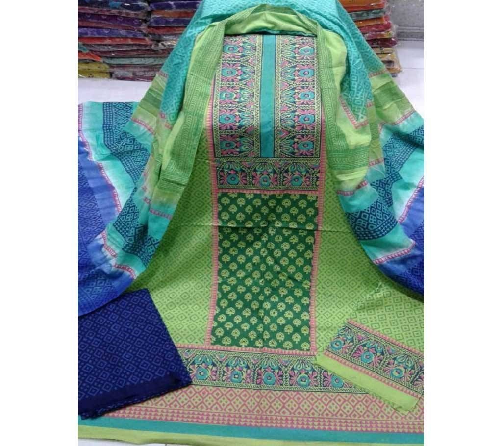 Unstitched Cotton 3 piece