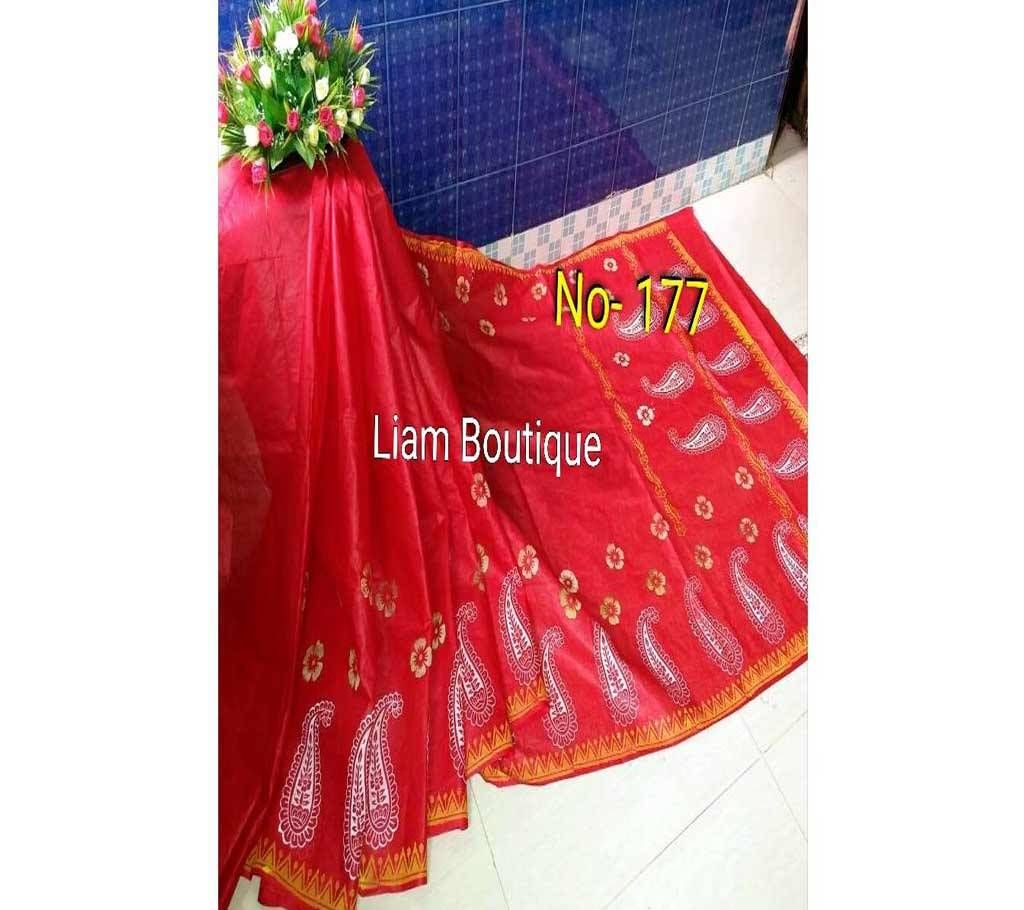 Boishakhi Batik Cotton Sharee
