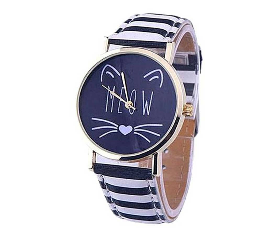 Girls Station Navy Blue and White Analogue Watch f
