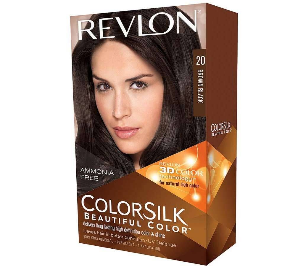 Revlon Colorsilk Beautiful hair color Brown Black 20 USA 