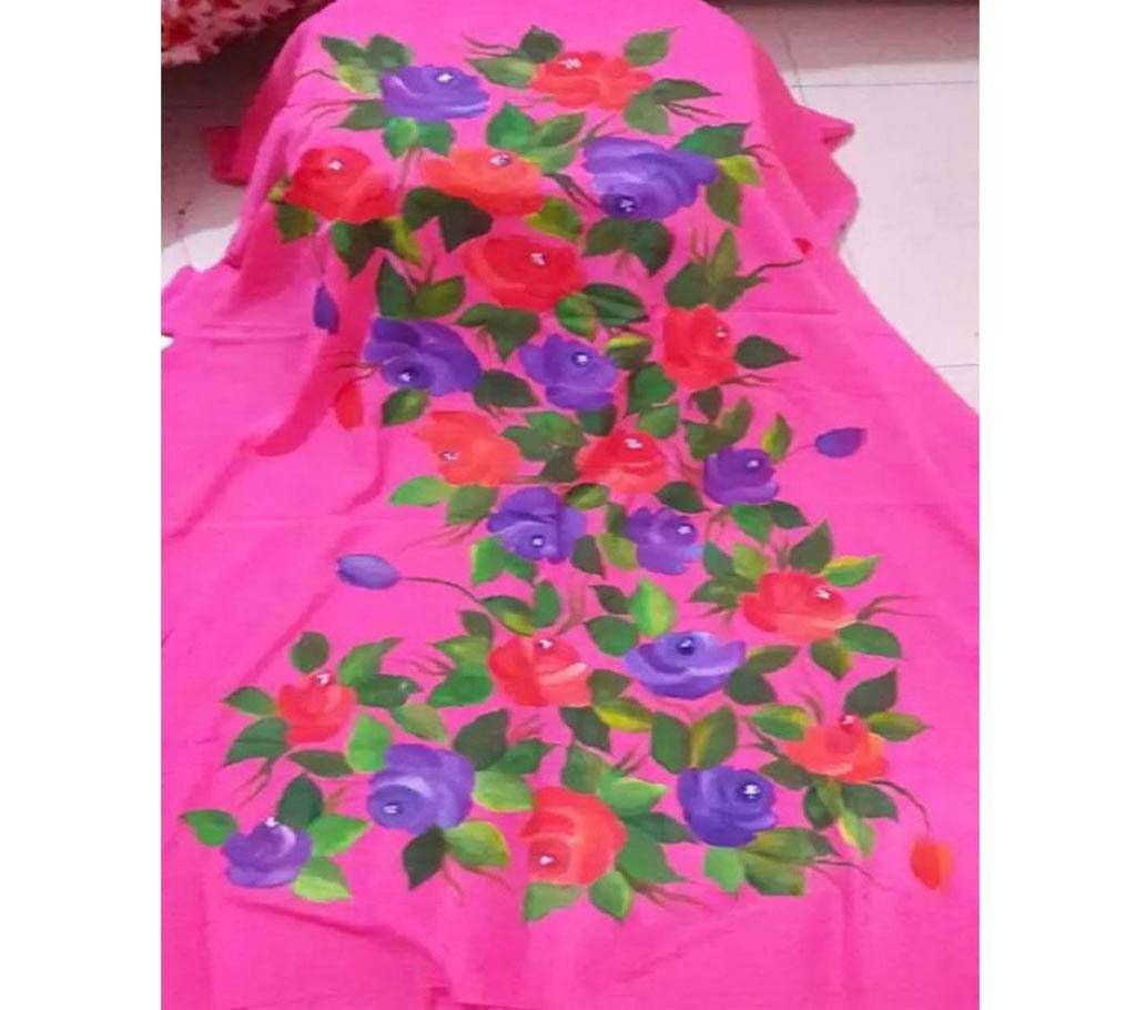 Hand Printed Unstitched 2 piece - Kurti with Orna