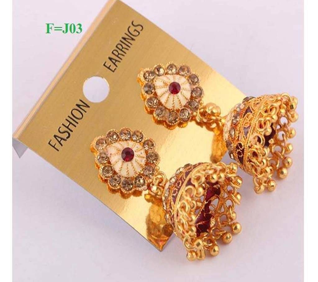 Gold Plated Jhumka Earrings - j03