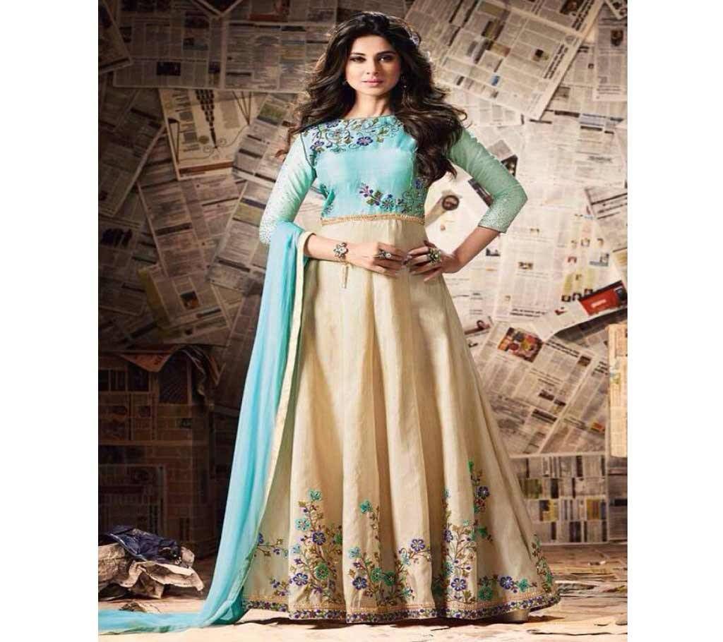 Premium BOLLYWOOD Style Unstitched Embroidery Long Anarkali Suit (Copy)