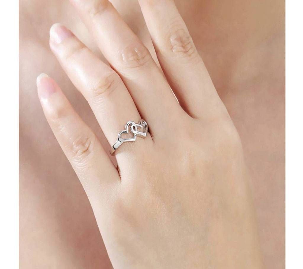 Crystal Heart Shape Finger Ring