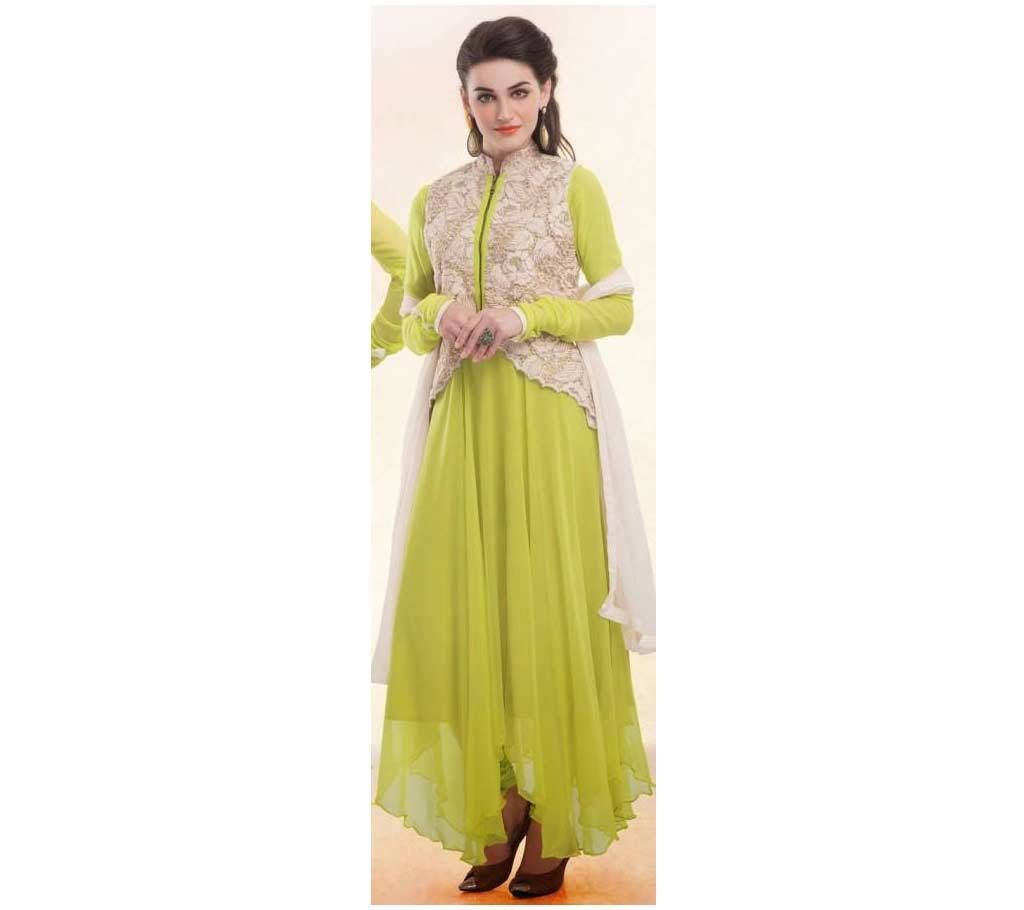 Semistitched replica georgette long three pc